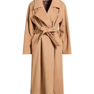 Carla G Natural Camel Coat Virgin Wool, Polyamide, Cashmere