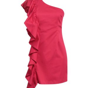 Soallure Pink Mini Dress Cotton, Elastane
