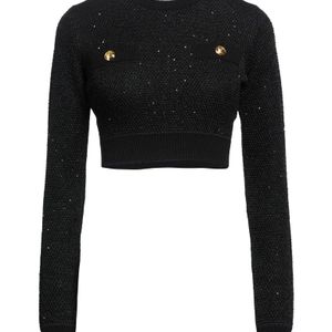 Elisabetta Franchi Black Sweater Polyester, Acrylic, Wool, Alpaca Wool