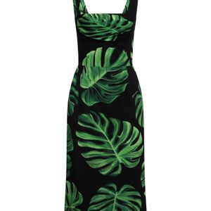 Dolce & Gabbana Green Midi Dress
