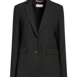 Peserico Black Blazer Polyester, Viscose, Cotton, Elastane
