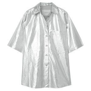 Camisa Pushbutton de color Metálico