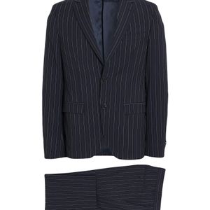 Manuel Ritz Blue Suit Wool, Elastane for men