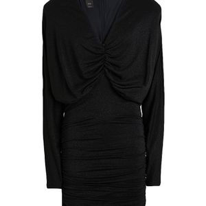 Pinko Black Mini Dress Viscose, Polyester, Nylon, Elastane