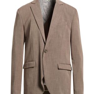 Imperial Brown Blazer Cotton, Polyester, Elastane for men