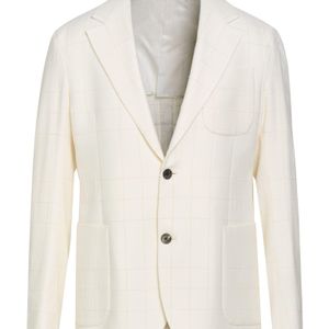 Emporio Armani White Cream Blazer Viscose, Cotton for men