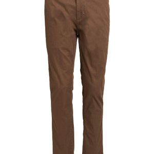 Yan Simmon Brown Pants Cotton, Elastane for men