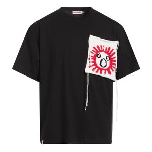 Charles Jeffrey Black T-Shirt Organic Cotton for men