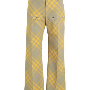 Burberry Yellow Pants Virgin Wool for men