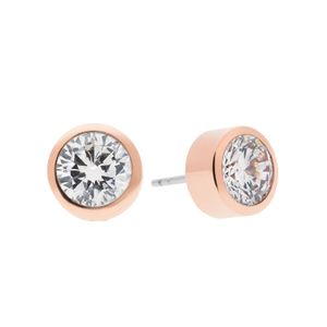 Michael Kors Park Avenue Glam Jeweled Stud Earrings/rose Goldtone