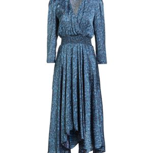 Maje Blue Midi Dress Polyester