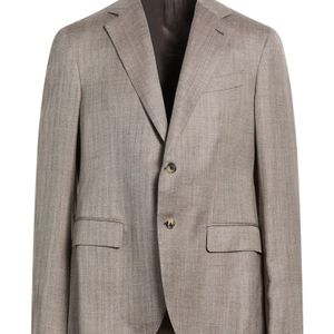 Caruso Brown Per Braun Blazer Wool, Silk, Linen for men