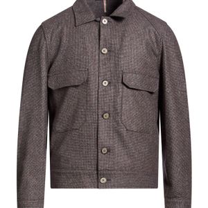 Santaniello Brown Chocolate Jacket Wool for men