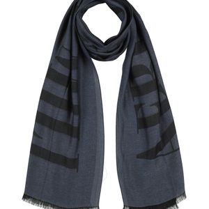 Aeronautica Militare Blue Slate Scarf Modal, Viscose for men
