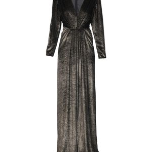 Robe longue Alberta Ferretti en coloris Métallisé