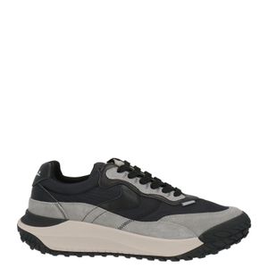 Voile Blanche Black Sneakers Leather, Textile Fibers for men