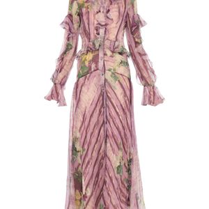 Robe longue Alberta Ferretti en coloris Violet