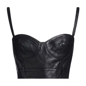 Moschino Black Top Leather