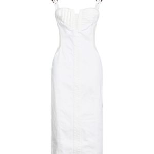 Versace Jeans Couture White Midi Dress