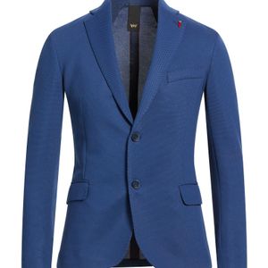 MULISH Blue Blazer Polyester, Elastane for men