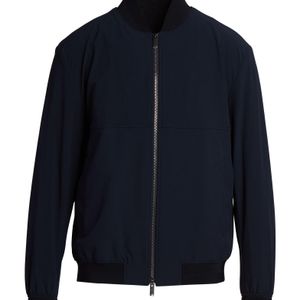 Boss Blue Jacket Polyester, Elastane for men