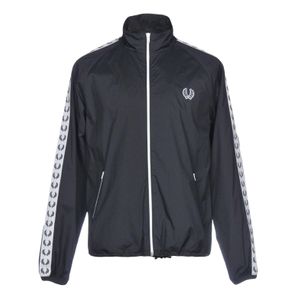 Fred Perry Black Taped Track Jacket for men