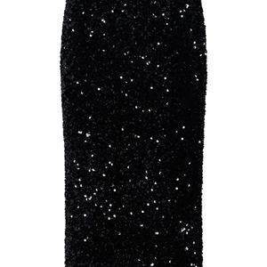 ViCOLO Black Midi Skirt Polyester, Elastane