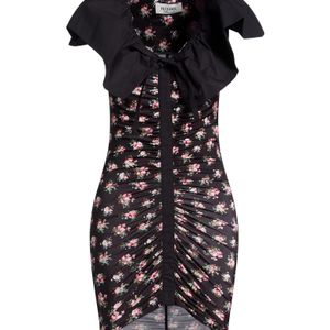 Blugirl Blumarine Black Mini Dress Polyester, Elastane