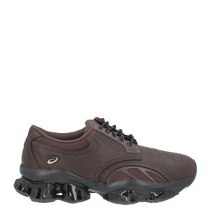 Asics Brown Dark Sneakers Leather, Textile Fibers