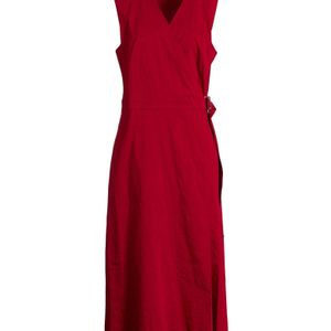 Theory Red Midi Dress