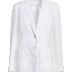 120% Lino White Blazer Linen