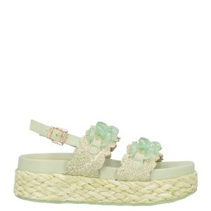 CafeNoir Green Sandals