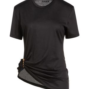 Versace Black T-Shirt Silk, Cotton