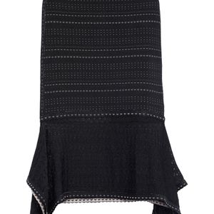Jupe mi-longue Hervé Léger en coloris Noir