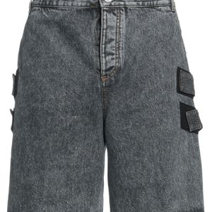 Balmain Grey Denim Shorts for men