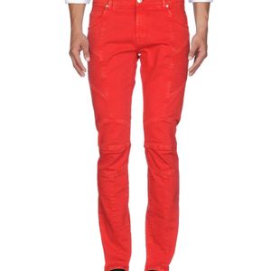Pantalon en jean Balmain pour homme en coloris Rouge