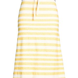Jil Sander Yellow Midi Skirt Cotton