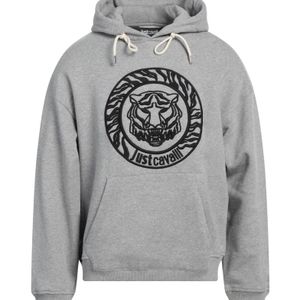 Just Cavalli Grey Sweatshirt Cotton, Elastane for men