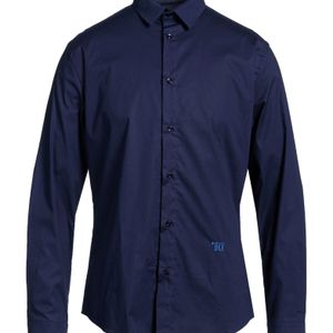 Bikkembergs Blue Shirt Cotton, Elastic Fibres for men