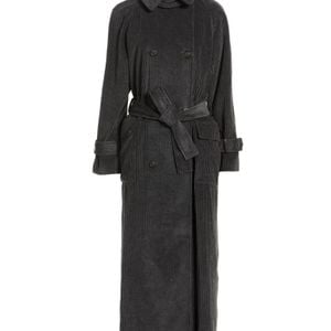 Brunello Cucinelli Black Overcoat & Trench Coat Cotton, Cashmere