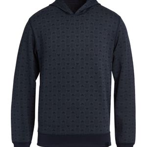 Emporio Armani Blue Sweatshirt Polyester, Cotton, Elastane for men