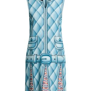Boutique Moschino Blue Mini Dress Polyester, Elastane