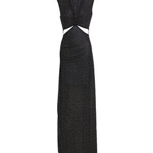Nensi Dojaka Black Maxi Dress Viscose, Polyester