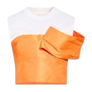 McQueen Orange Top Cotton, Polyester