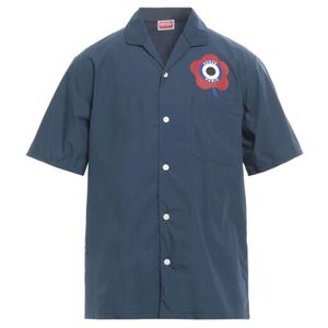 KENZO Blue Shirt Cotton for men