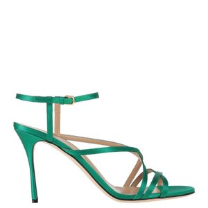 Sergio Rossi Green Sandals Textile Fibers