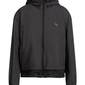 Dolce & Gabbana Black Charcoal Jacket Wool, Polyester, Polyamide, Elastane for men