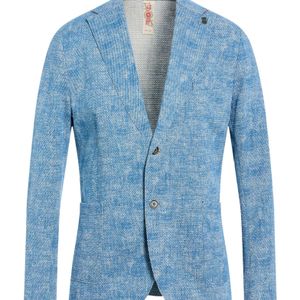 Bob Blue Blazer Cotton, Polyester, Elastane for men