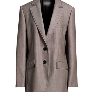 Alberta Ferretti Brown Blazer Polyester, Virgin Wool, Elastane