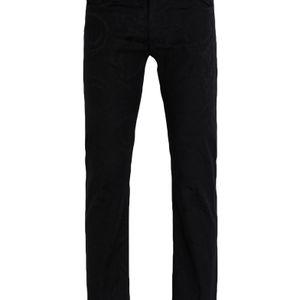 Versace Black Pants Cotton, Elastane for men